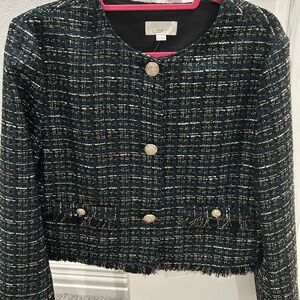 LOFT Black Tweed Women's Lady Jacket